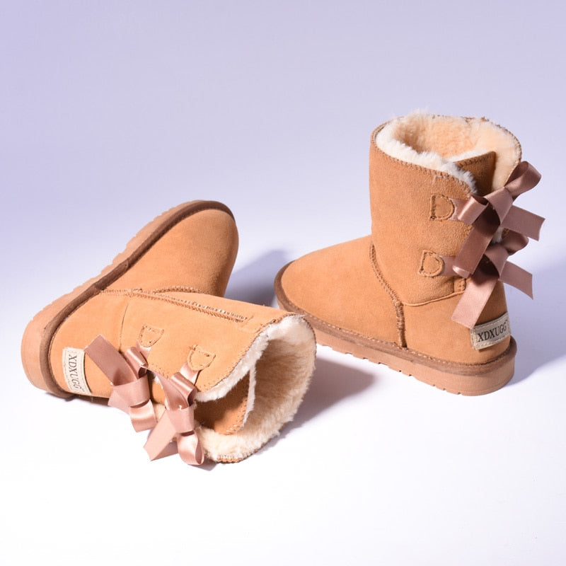 Women's Fur Snow Boots | Warm Winter Bow Ankle Boots - Home Decor