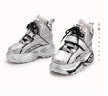 Men's High Top Sneakers | Space-Inspired Casual Shoes - Design Poster