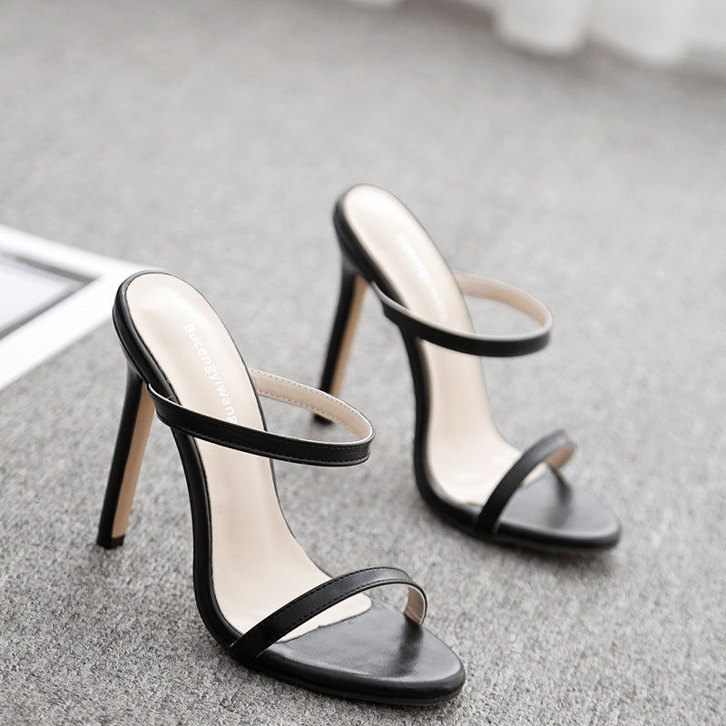 Women's Stiletto Heel Sandals | Elegant Dress Shoes - Artistic Decor