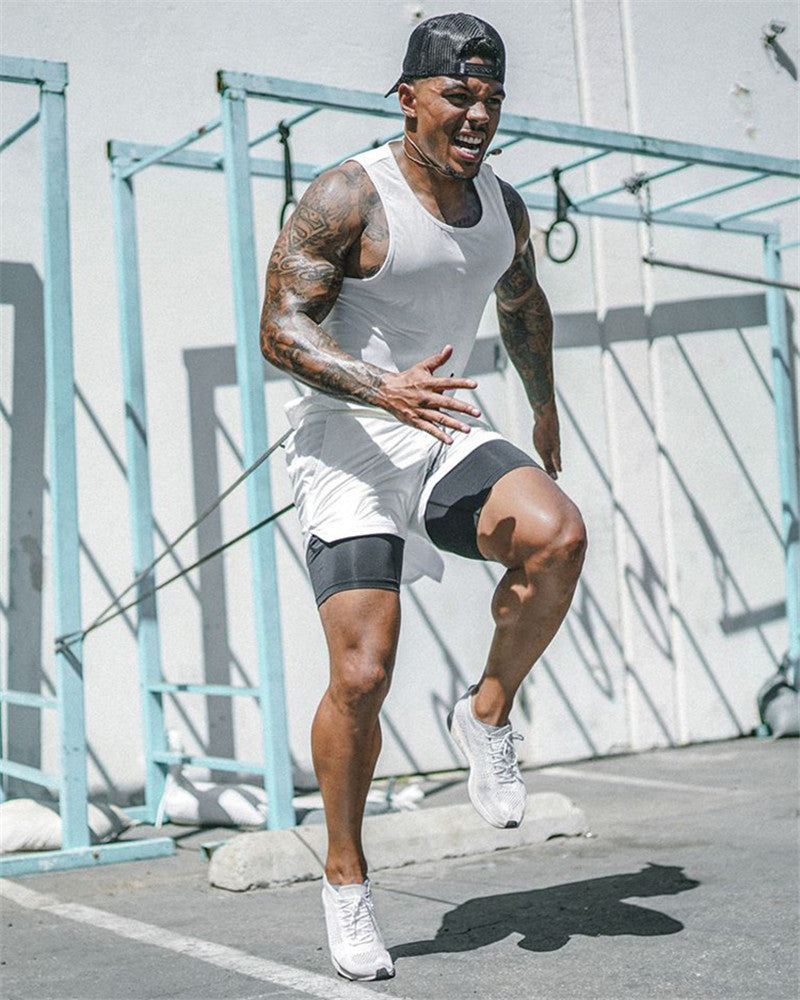 Summer Running Shorts Men 2 in 1 Sports Shorts - Home Decor