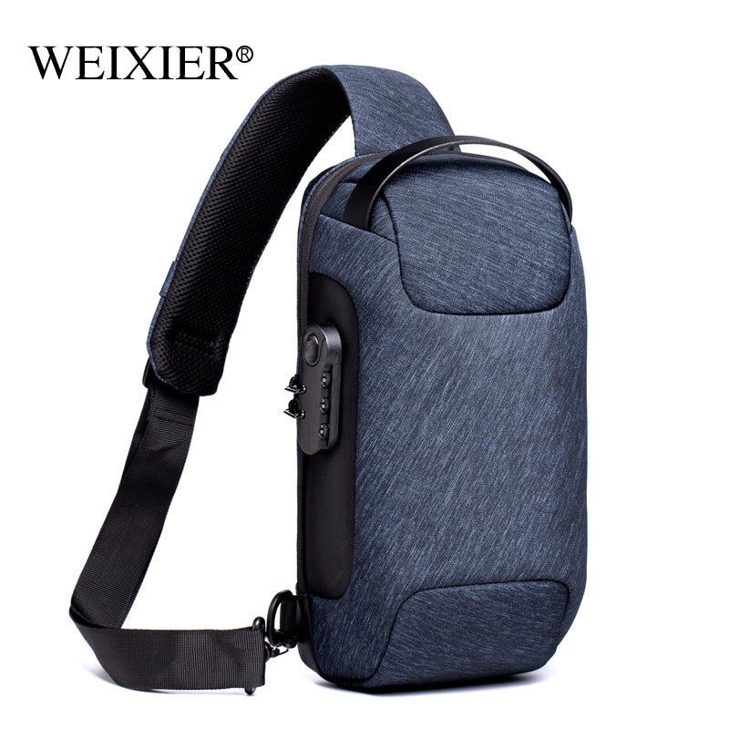 Men’s Waterproof Anti-Theft Sling Bag | USB Travel Chest Bag - Exclusive Edition