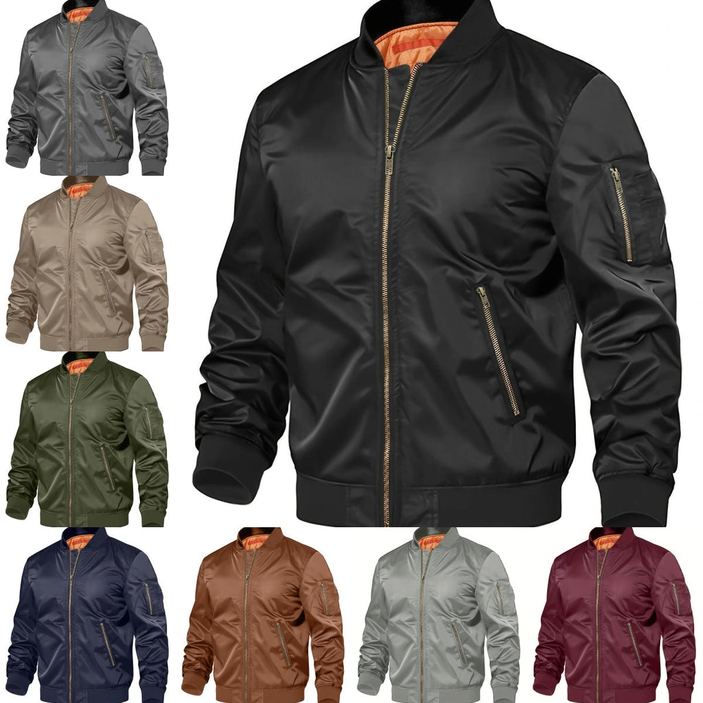 Mens Jacket New Spring Autumn Male Baseball Jackets Pilot Men Outwear Coat Zipper Men's Uniform - Fine Art