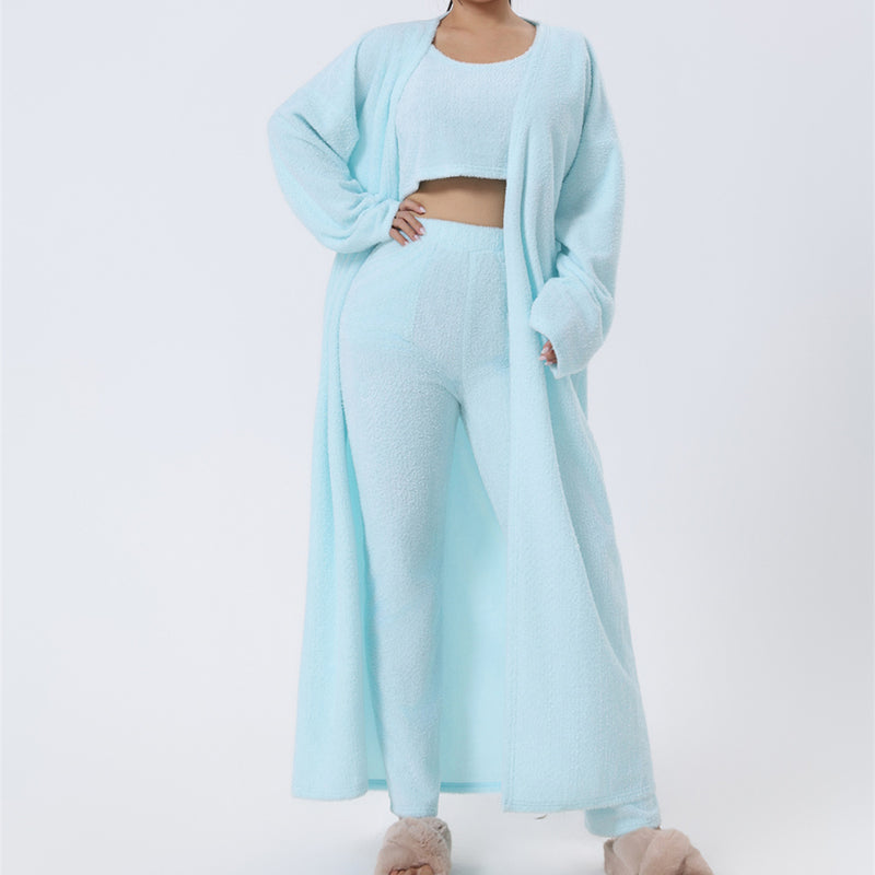 Women's 3 Piece Lounge Set | Cozy Winter Pajama Outfit - Design Poster