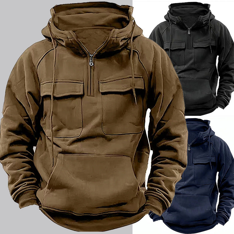 Men's Zip-up Hoodies Sweatshirt With Drawstring And Pocket Design Fashion Casual Sports Sweatshirt - Exclusive Edition