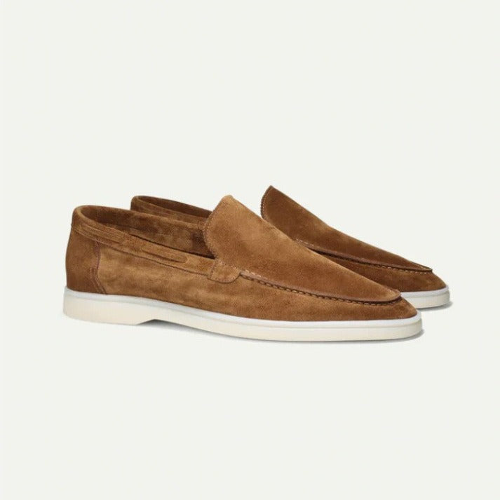 Men's Suede Loafers | Matte Slip-On Casual Shoes - Fine Art