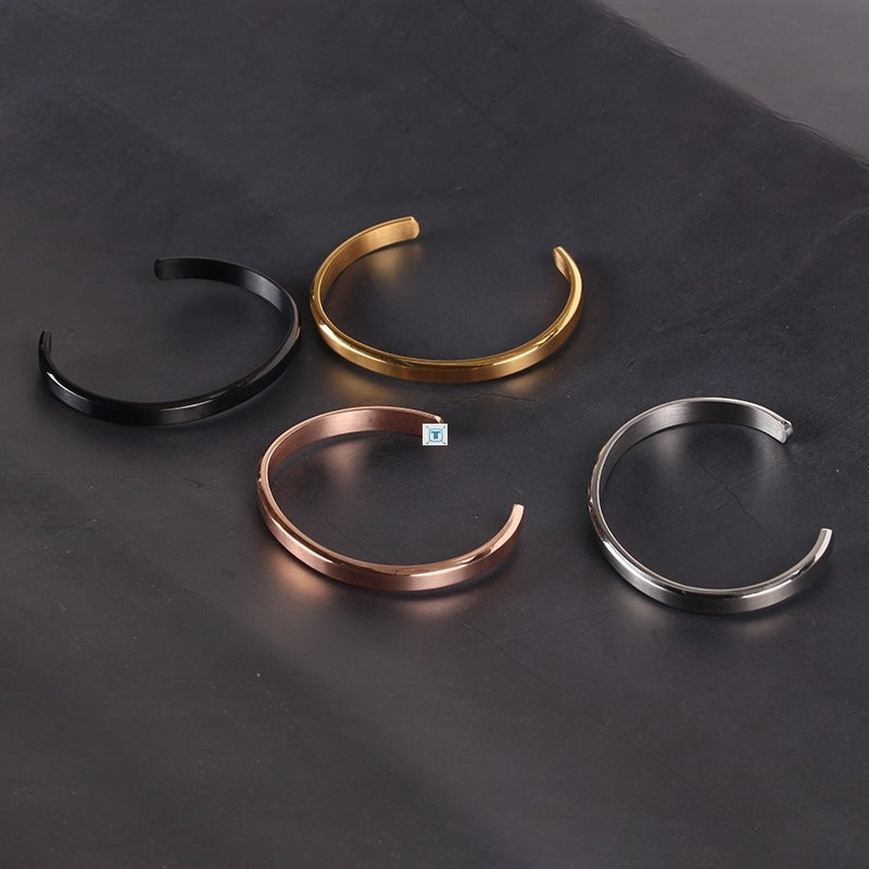 Men's Stainless Steel Cuff Bracelet | Classic Jewelry - Home Decor