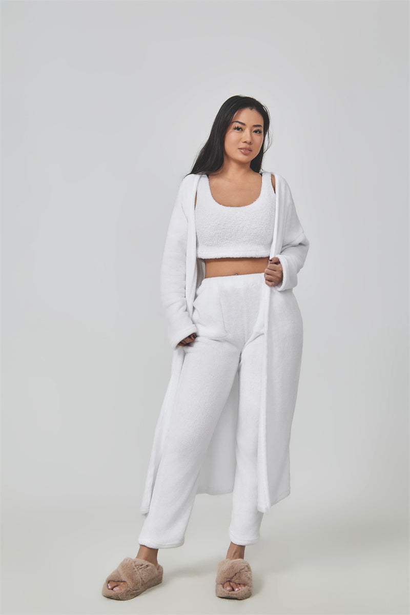 Women's 3 Piece Lounge Set | Cozy Winter Pajama Outfit - Design Poster